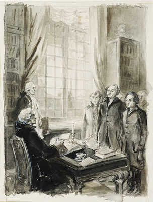 Бехтеев Владимир Георгиевич. Иллюстрация к кн.: Сизова М.И. Михайло Ломоносов. М.: Молодая гвардия, 1951